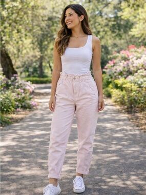 ZARA  Waist Jeans Light Pink Size US 6